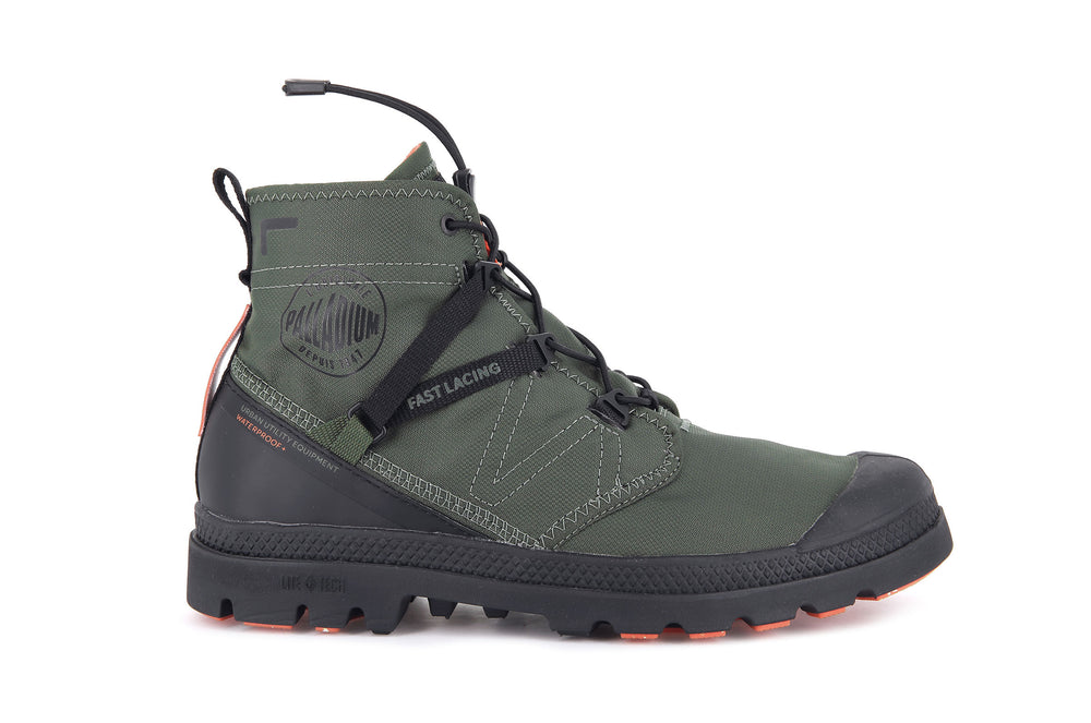 Botas Palladium PAMPA TRAVEL LITE+ WATERPROOF Hombre Verde Oliva | Costa Rica-71906